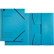 LEITZ Eckspannermappe DIN A4 Karton 320 g/qm blau