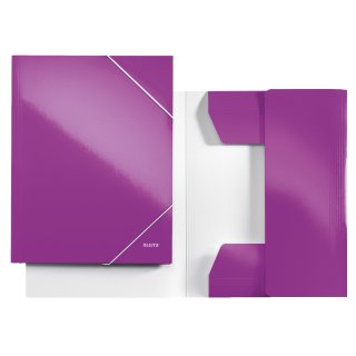 LEITZ Eckspannermappe WOW DIN A4 Karton violett
