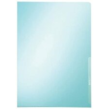 LEITZ Sichthülle Premium A4 PVC blau 0,15 mm 100...