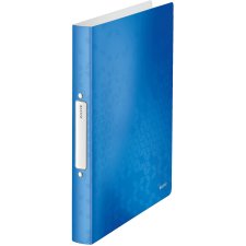 LEITZ Ringbuch WOW DIN A4 PP blau metallic 2-Ringe