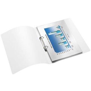 LEITZ Ringbuch WOW DIN A4 PP eisblau 2-Ringe