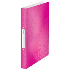 LEITZ Ringbuch WOW DIN A4 PP pink metallic 4-Ringe