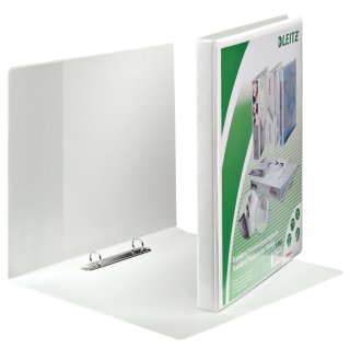 LEITZ Präsentations Ringbuch A4 Überbreite weiß 2-D Ring Rückenbreite: 38 mm