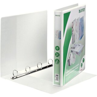 LEITZ Präsentations Ringbuch A4 Überbreite weiß 4 D Ring Rückenbreite: 44 mm