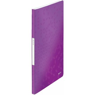 LEITZ Sichtbuch WOW A4 PP mit 20 Hüllen violett metallic