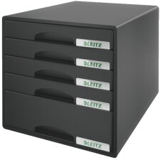 LEITZ Schubladenbox Plus 5 Schübe grau