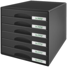 LEITZ Schubladenbox Plus 6 Schübe schwarz