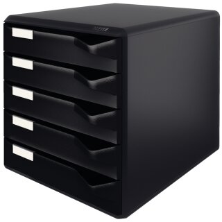 LEITZ Schubladenbox Post Set 5 Schübe schwarz