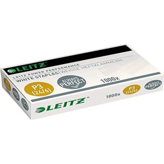 LEITZ Heftklammern 24/6 Power Performance P3 weiß 1.000 Stück