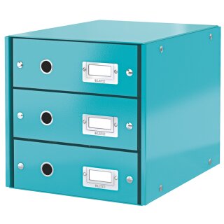 LEITZ Schubladenbox Click & Store WOW 3 Schübe eisblau