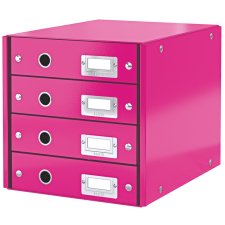 LEITZ Schubladenbox Click & Store WOW 4 Schübe pink