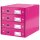 LEITZ Schubladenbox Click & Store WOW 4 Schübe pink