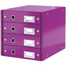 LEITZ Schubladenbox Click & Store WOW 4 Schübe...