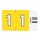 LEITZ Ziffernsignal Orgacolor "1" auf Rolle gelb 500 Stück