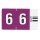 LEITZ Ziffernsignal Orgacolor "6" auf Streifen violett 100 Stück