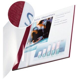 LEITZ Buchbindemappe impressBind A4 10,5 mm bordeaux Soft Cover 10 Mappen