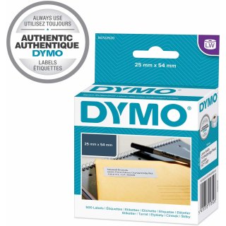 DYMO LabelWriter Rücksende Etiketten 25 x 54 mm weiß 500 Etiketten