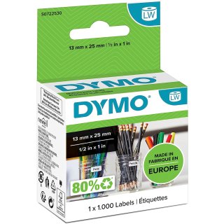 DYMO LabelWriter Universal Etiketten 25 x 13 mm weiß 1 Rolle à 1.000 Etiketten