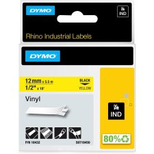 DYMO Vinyl Schriftband Breite: 12 mm Länge: 5,5 m gelb