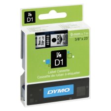 DYMO D1 Schriftbandkassette schwarz auf transparent 9mm /...