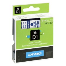 DYMO D1 Schriftbandkassette blau auf weiß 9mm / 7...