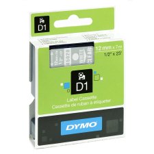 DYMO D1 Schriftbandkassette weiß auf transparent...