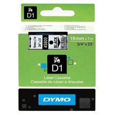 DYMO D1 Schriftbandkassette schwarz auf transparent 19mm...