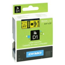 DYMO D1 Schriftbandkassette schwarz auf gelb 19mm / 7 Meter