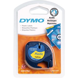 DYMO LetraTag Etiketten Band 12 mm x 4 m Kunststoff hypergelb