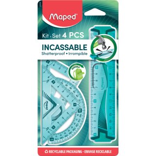 Maped Geometrie Set Mini Flex bruchfest 4-teilig zufällige Farbe (1 Set)