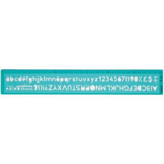 Maped Schriftschablone Schrifthöhe: 8 mm grün transparent