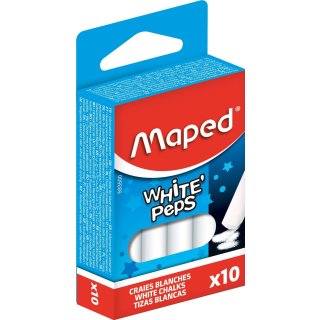 Maped Wandtafelkreide WHITEPEPS rund weiß 10 Stück