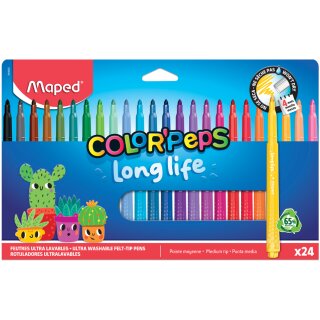 Maped Fasermaler COLORPEPS Long Life 24er Kartonetui