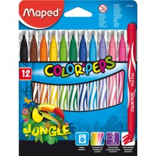 Maped Fasermaler COLORPEPS Jungle 12er Kartonetui