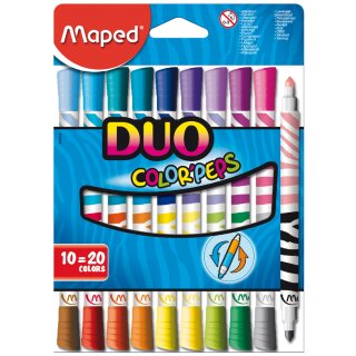 Maped Doppel Fasermaler DUO COLORPEPS 10er Kartonetui