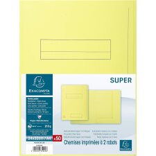EXACOMPTA Aktendeckel SUPER 250 DIN A4 gelb 50 Aktendeckel