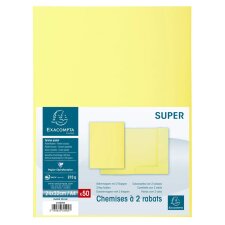 EXACOMPTA Aktendeckel SUPER 250 DIN A4 gelb 50 Aktendeckel