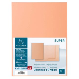 EXACOMPTA Aktendeckel SUPER 250 DIN A4 chamois 50 Aktendeckel