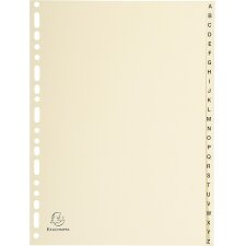 EXACOMPTA Karton Register A-Z A4 26-teilig elfenbein