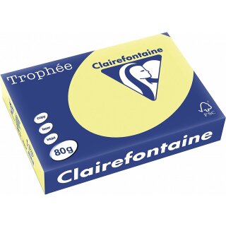 Clairefontaine Multifunktionspapier Trophée A4 80 g/qm hellgelb 500 Blatt