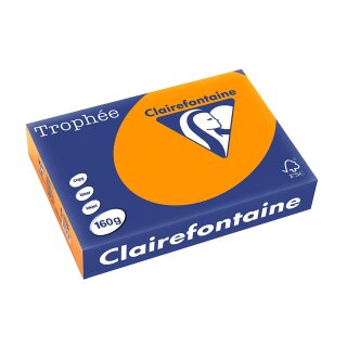 Clairefontaine Multifunktionspapier Trophée A4 160 g/qm mandarine 250 Blatt