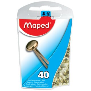 Maped Rundkopf Musterbeutelklammern aus Messing 17 mm 40 Stück