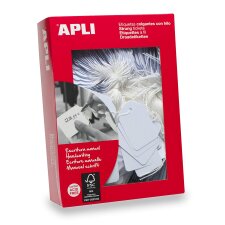 APLI Warenanhänger 36 x 53 mm mit weißem Faden...