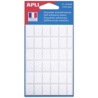 APLI Vielzweck Etiketten 12 x 18 mm weiß 210 Etiketten
