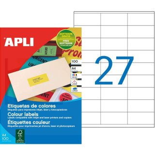 APLI Adress Etiketten 70 x 31 mm gelb 2.700 Etiketten