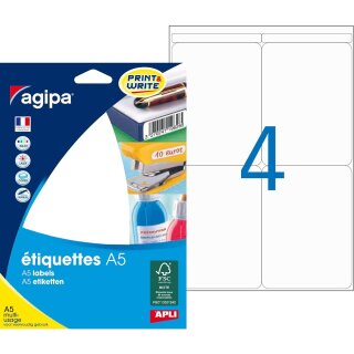 agipa universal Etiketten 97,5 x 68 mm weiß 64 Etiketten
