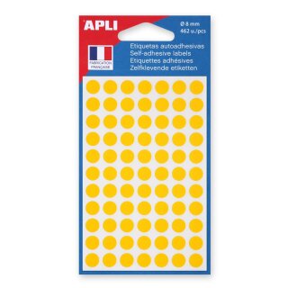 APLI Markierungspunkte Durchmesser: 8 mm rund gelb 462 Stück