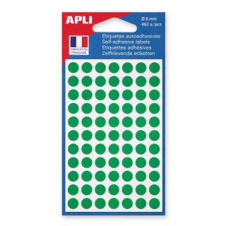APLI Markierungspunkte Durchmesser: 8 mm rund grün 462 Stück