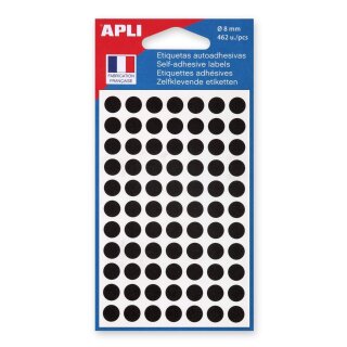 APLI Markierungspunkte Durchmesser: 8 mm rund schwarz 462 Stück