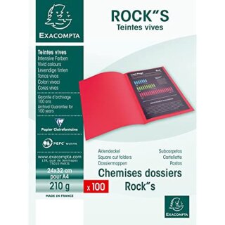 EXACOMPTA Aktendeckel ROCKS DIN A4 königsblau 100 Aktendeckel